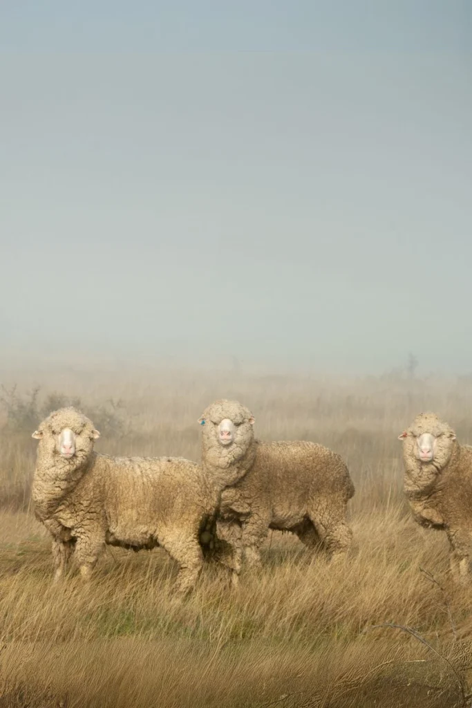 Ovejas merino en la Patagonia argentina