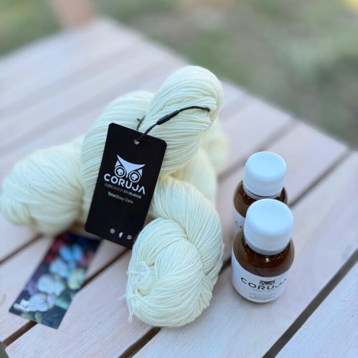 kit para teñir con tintes naturales y botanicos tus madejas de lana merino